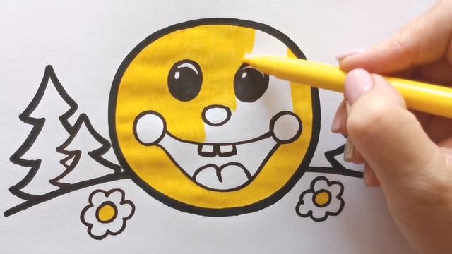 Как нарисовать КОЛОБКА / раскраска для детей / Нарисуй Ка смотреть онлайн