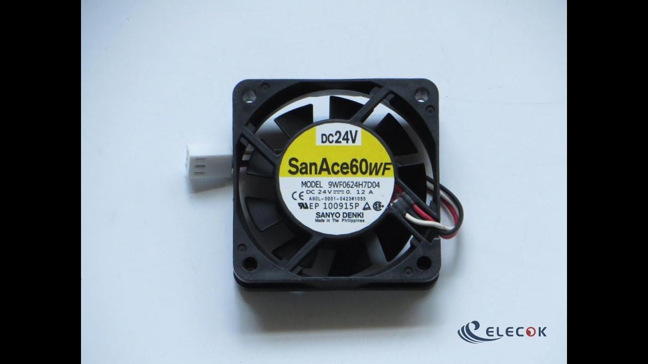 9WF0624H7D04 24V 0.12A 3wires Cooling Fan with common connector 60 x 60 x 15 mm Refurbished смотреть онлайн