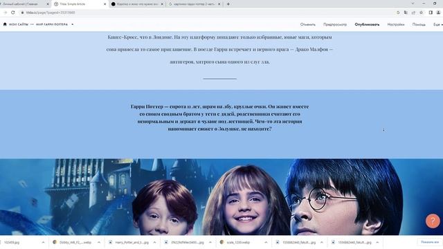Пример работы в конструкторе сайтов 8 смотреть онлайн