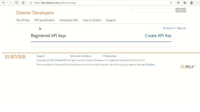 How to generate API key for Elsevier to access Scopus database