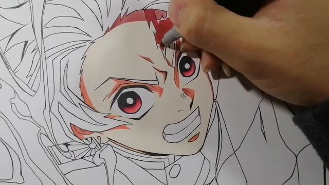 Real Time Coloring Tanjirou Kamado : Skin, Eyes, hair - Kimetsu No Yaiba смотреть онлайн