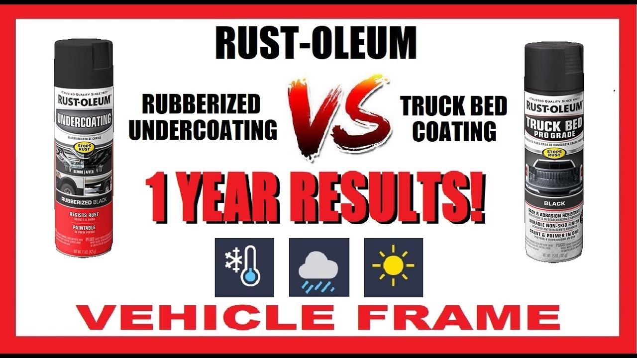 1 Year Results! Rust-Oleum Rubberized Undercoating VS Truck Bed Coating | Vehicle Frame | Rustoleum смотреть онлайн