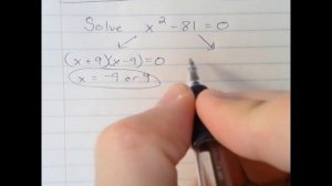 Solve x^2-81=0
