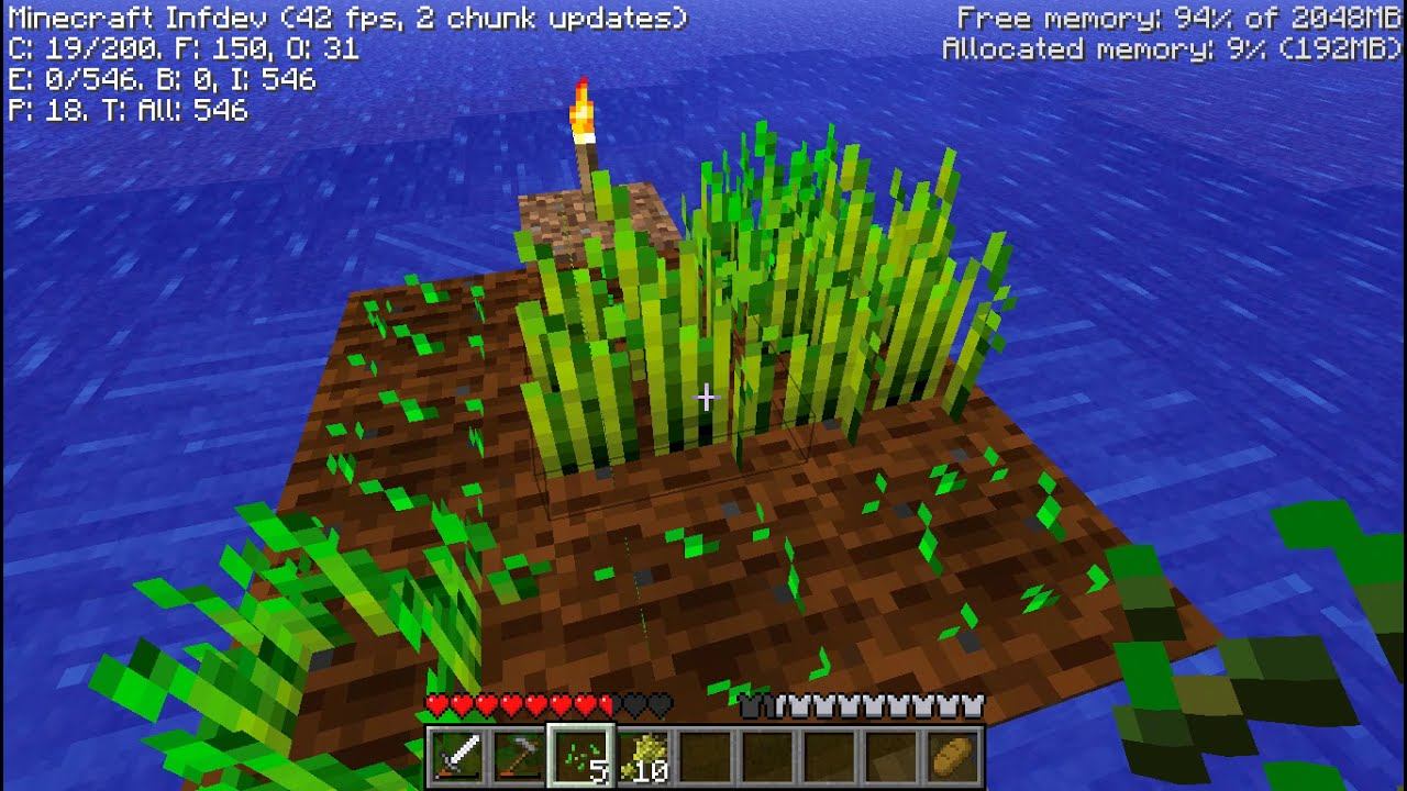 Прохождение игры Minecraft Infdev ( без комментариев ).Серия 9: Подготовка.