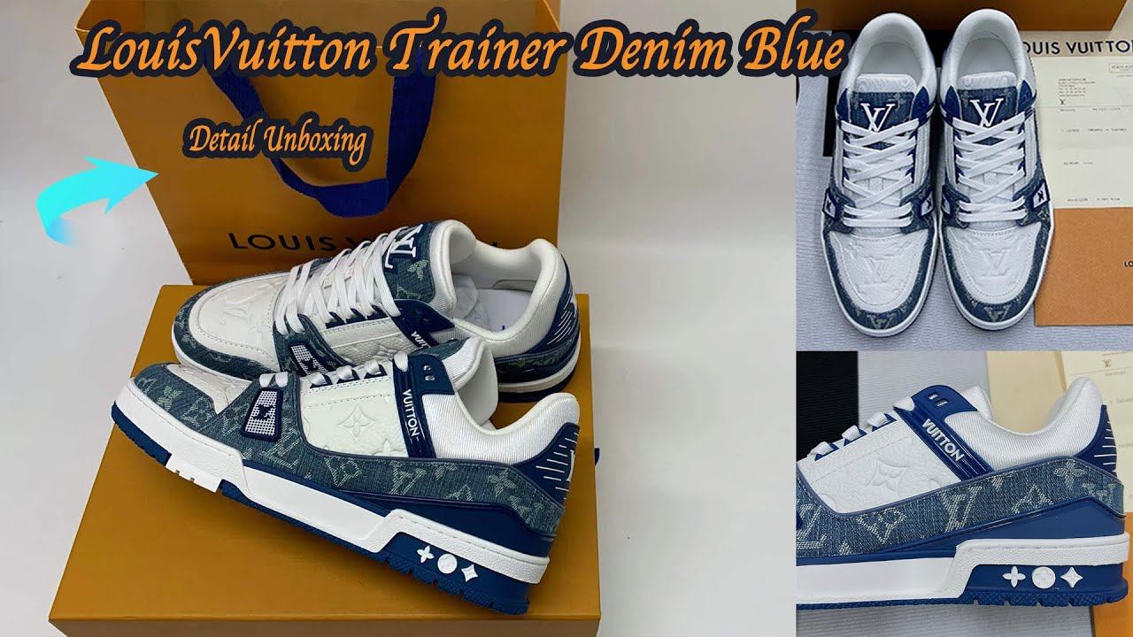 LV Trainer Louis Vuitton Trainer Blue Denim Sneaker（unboxing➕review）