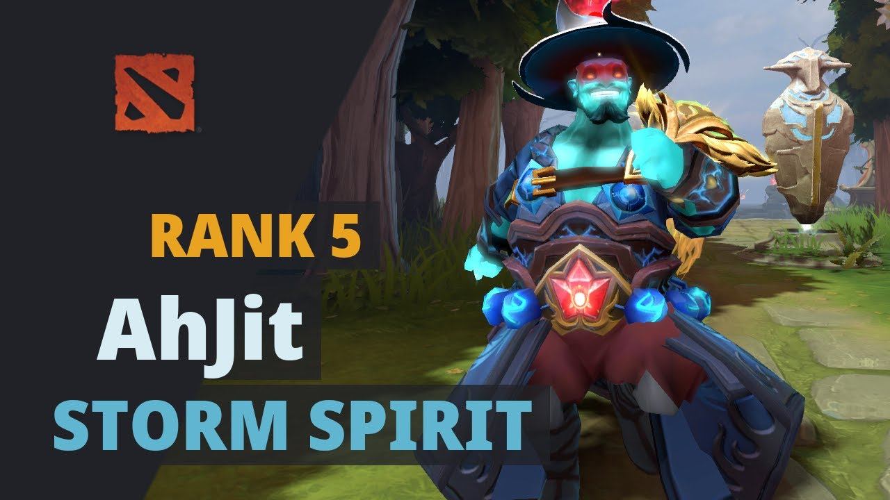 AhJit (Rank 5) plays Storm Spirit Dota 2 Full Game смотреть онлайн