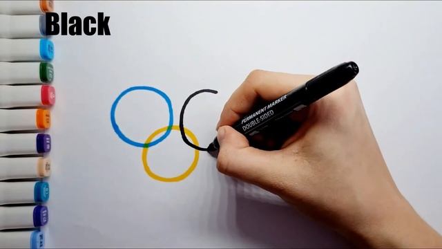 Drawing Olympic rings ! Dibujamos los anillos Olímpicos ! Рисуем олимпийские кольца смотреть онлайн