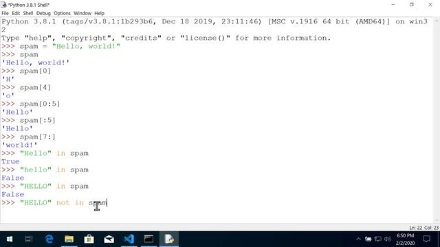 IT 2750 - String Indexing, Slicing, and Interpolation смотреть онлайн