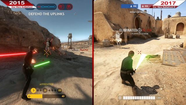 SBS Comparison | Battlefront Vs. Battlefront II - HEROES AND VILLAINS | PC | ULTRA