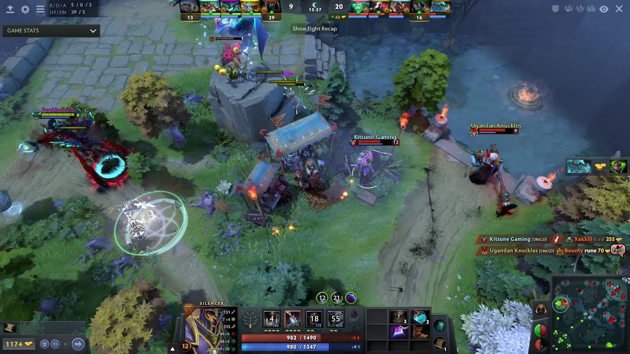 DOTA 2 Silencer VS Sniper aggressive mid lane. смотреть онлайн