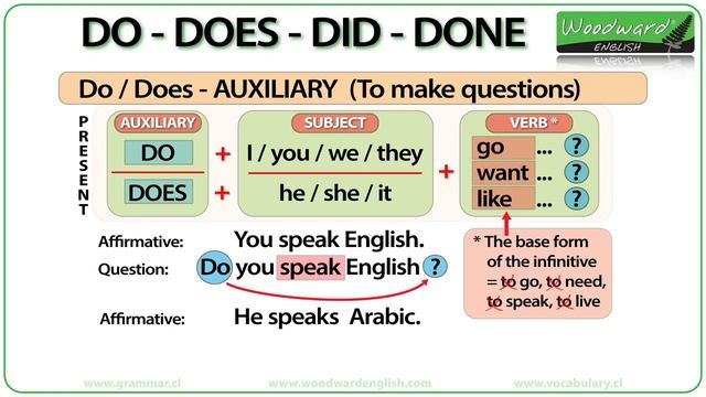 Do Does Did Done English Grammar Lesson смотреть онлайн