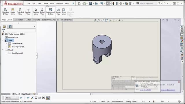 SOLIDWORKS Showing Surfaces in Drawing Views смотреть онлайн