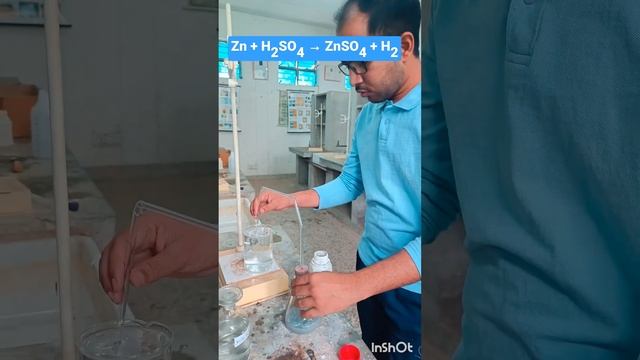 reaction of zinc with dilute sulphuric acid/#class10sciencechapter1#chemistryexperiment смотреть онлайн