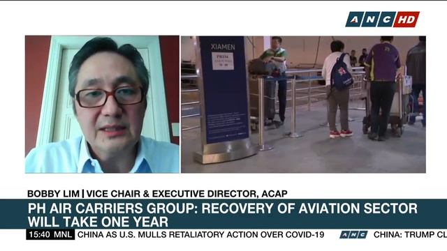 PH Air Carriers Group: Recovery Of Aviation Sector Will Take At Least One Year | ANC