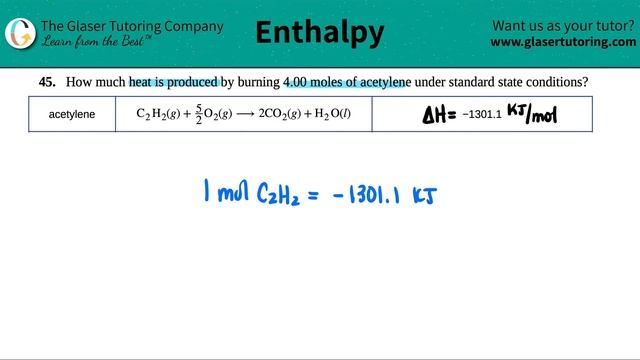 5.45 | How much heat is produced by burning 4.00 moles of acetylene under standard state conditions смотреть онлайн