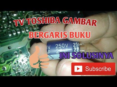 TV TOSHIBA GAMBAR BERGARIS GARIS BUKU