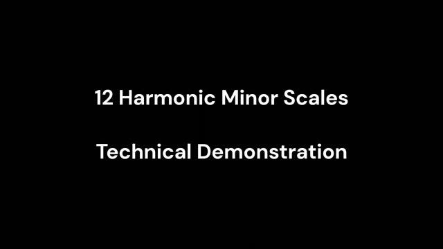 Technical Demonstration: 12 Harmonic Minor Scales [3-6-24] смотреть онлайн