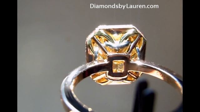 Fancy Light Yellow Radiant surrounded by Pink Purple Diamonds Micro set смотреть онлайн
