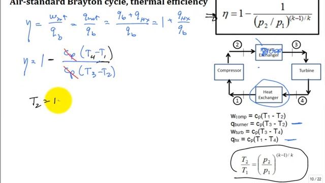 derive Brayton cycle thermal efficiency смотреть онлайн