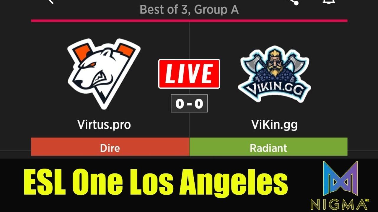 LIVE: Virtus.pro vs Vikin.gg - ESL One Los Angeles - Group A- EU & CIS - 04/10/2020 смотреть онлайн