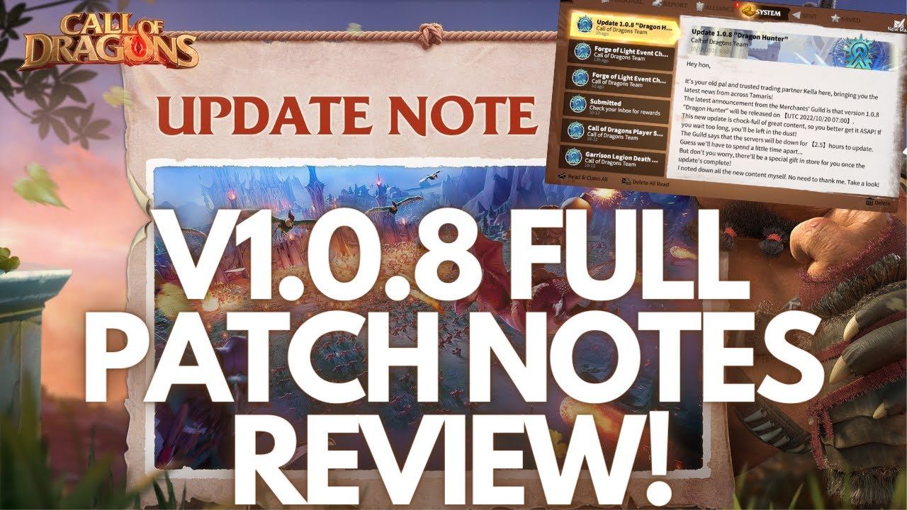 Call of Dragons | NEW UPDATE V1.0.8 Patch Notes Review! Improved Alliances, PvP, Seasons, & More! смотреть онлайн