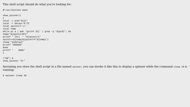 Unix & Linux: Display Spinner while waiting for some process to finish (4 Solutions!!) смотреть онлайн