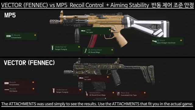 CODMW VECTOR(FENNEC) vs MP5 Recoil Control Stabilization & Recoil + Aim Stability comparison смотреть онлайн