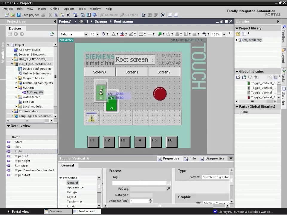 Siemens SIMATIC S7 1200 Part 3 Adding an HMI to a controller project YouTube смотреть онлайн