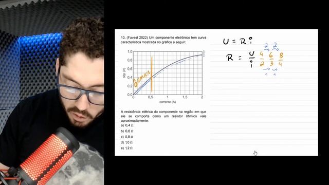 FÍSICA FUVEST 2022 1a FASE - ELETRICIDADE, PRIMEIRA LEI DE OHM E RESISTOR ÔHMICO - QUESTÃO RESOLVID смотреть онлайн