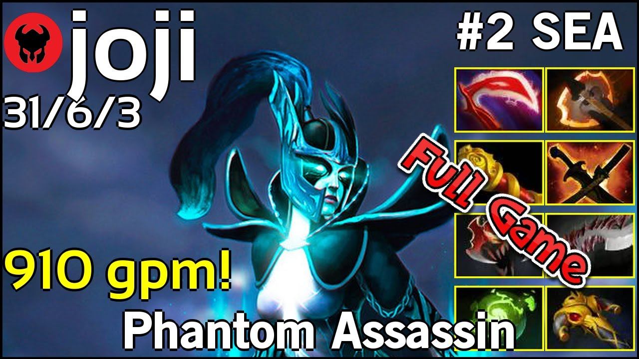 910 gpm! joji plays Phantom Assassin!!! Dota 2 Full Game 7.20 смотреть онлайн