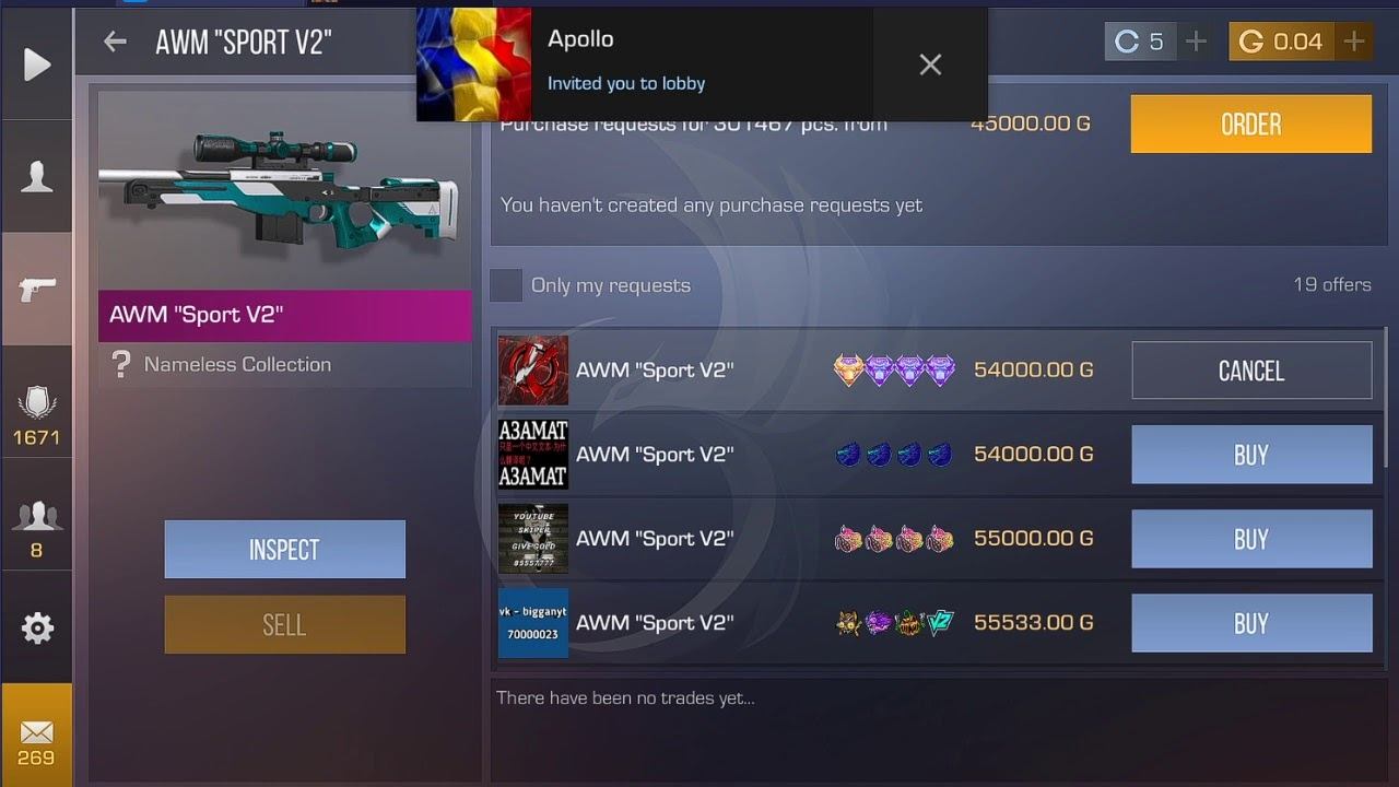 Live Standoff Awm Sport V2 Unicul Din Romania Skinuri Pe 0.03