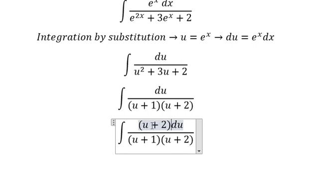 Calculus Help: Integral of (e^x dx)/(e^2x+3e^x+2) - Integration by substitution смотреть онлайн