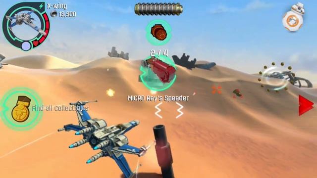 Lego Star Wars: The Force Awakens (PS Vita/3DS/Mobile) Jakku Graveyard Flight - All Collectibles смотреть онлайн