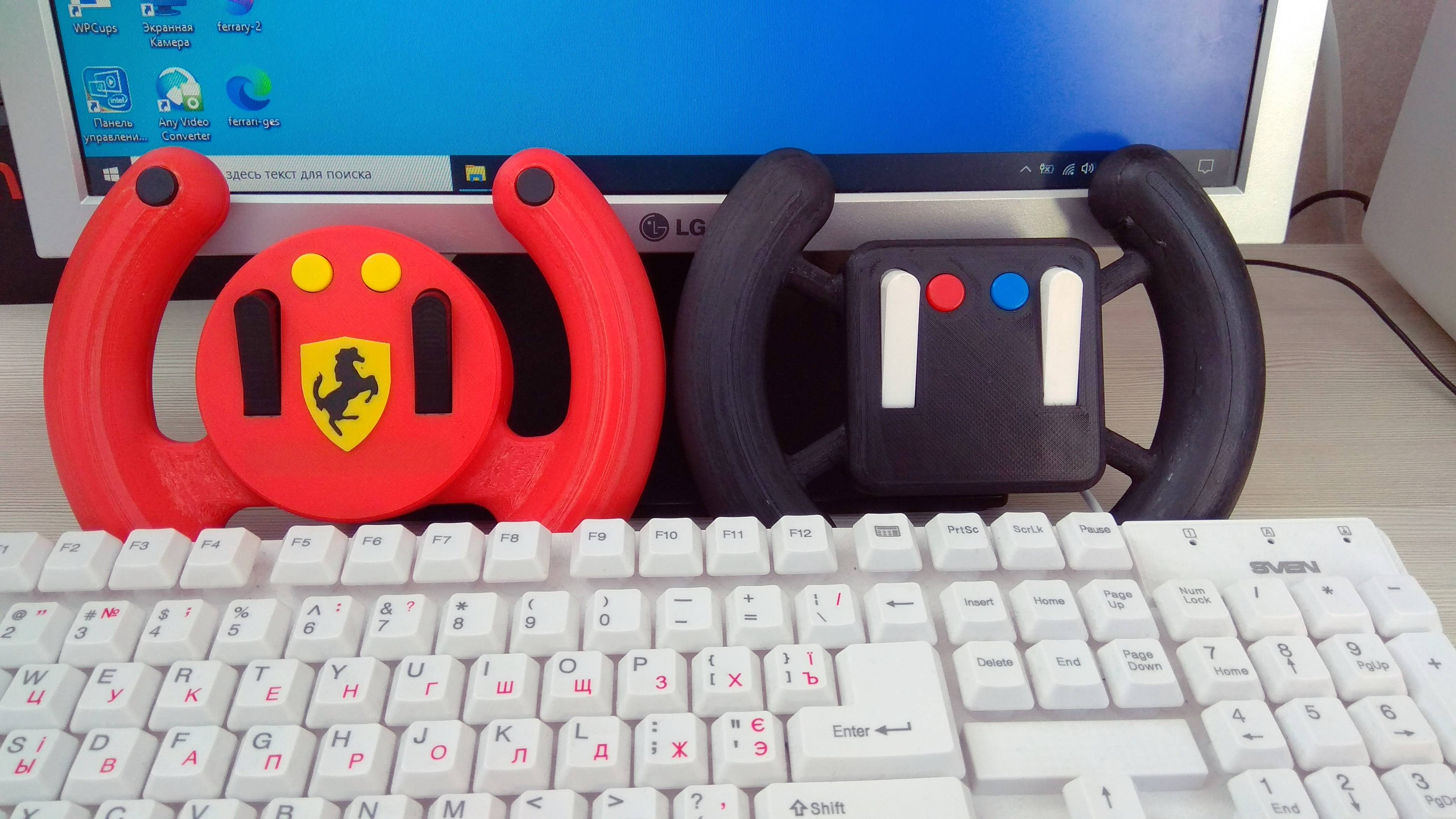 Игровой руль для аркадных автогонок своими руками смотреть онлайн