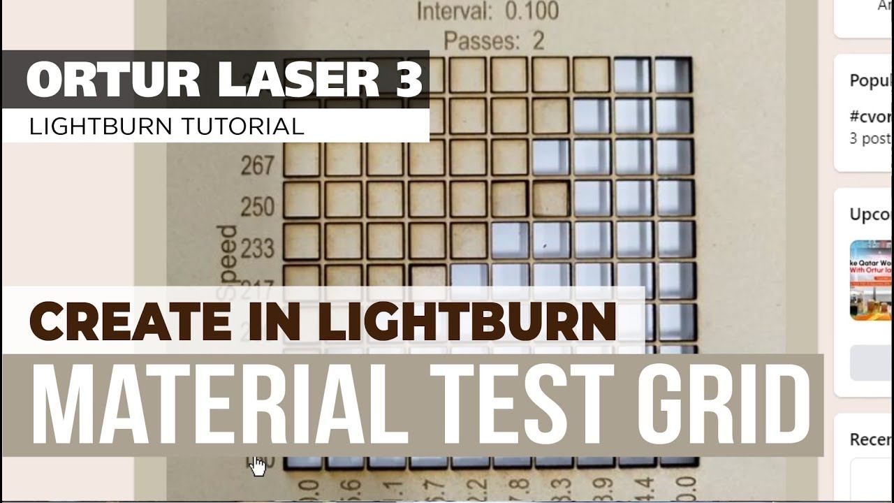 How to Create A Material Test Burn File in Lightburn смотреть онлайн