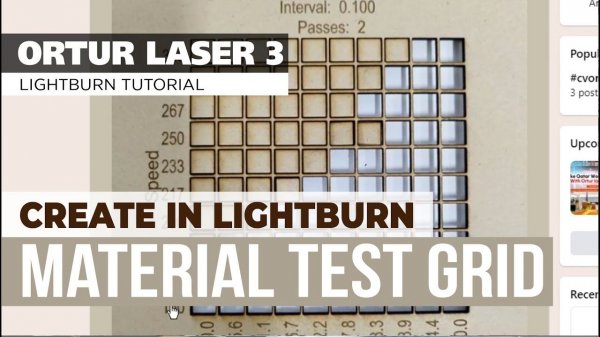 How to Create A Material Test Burn File in Lightburn