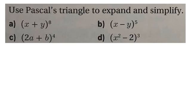 Lesson 9: Pascal's Triangle and Binomial Theorem смотреть онлайн