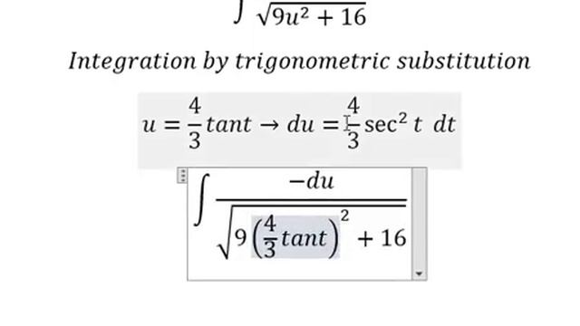 Calculus Help: Integral ∫ sinx/√(9 cos^2x+16) dx - Integration by substitution - Techniques смотреть онлайн