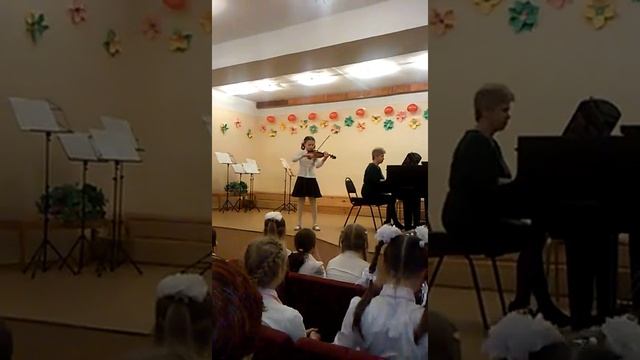 Маслова Наталия, скрипка, Бах "Весной" смотреть онлайн