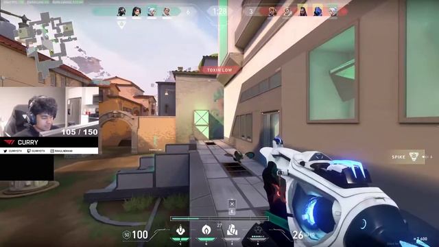 T1 CURRY - VIPER - ASCENT - (22/13/4) - VALORANT POV смотреть онлайн