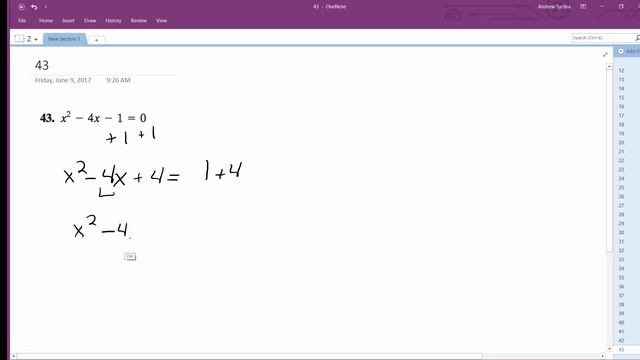 x^2 - 4x - 1 = 0 смотреть онлайн