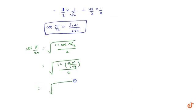 Find the Value of `cos (pi/24) and sin (pi/24)` смотреть онлайн