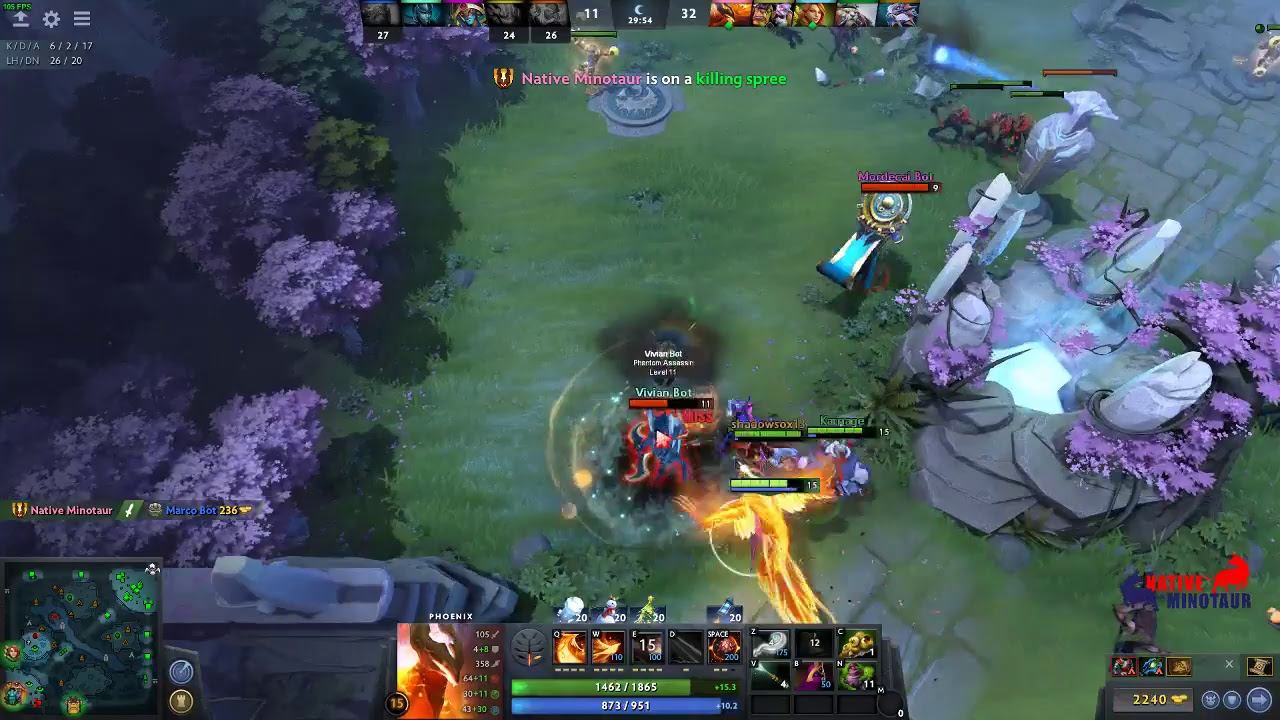 NativeMinotaur Playing Dota 2 w/ friends vs bots смотреть онлайн