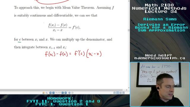 Video Lecture 34 - Riemann Sums and their Approximation Error смотреть онлайн