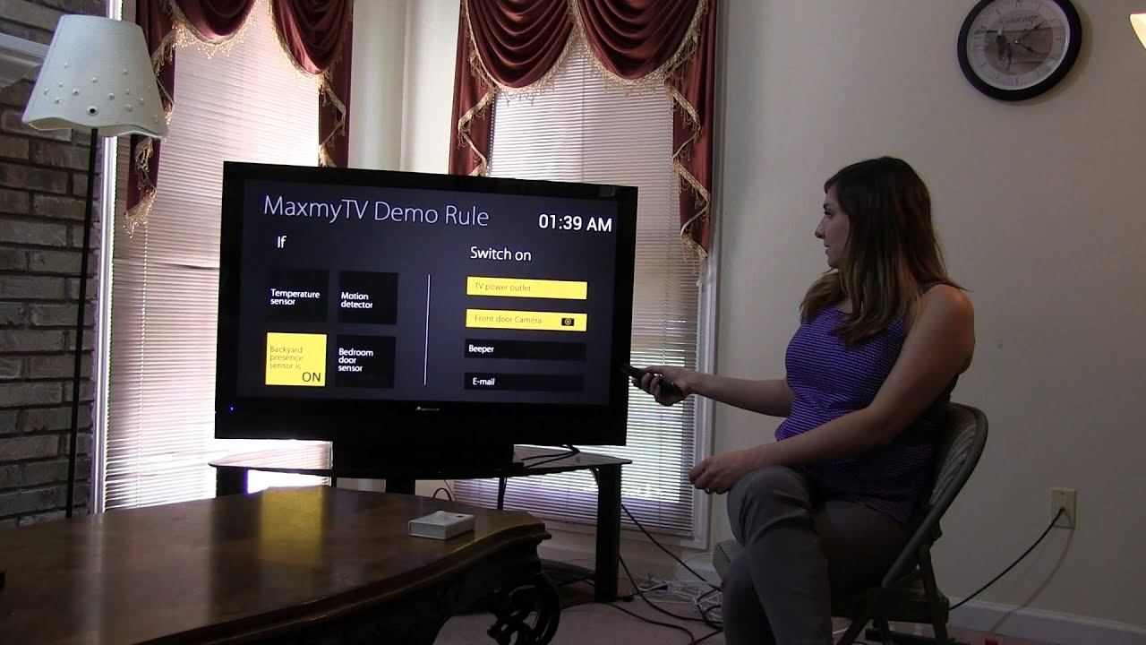 MaxMyTV Presence Sensor, IP camera, Power Outlet Demo смотреть онлайн
