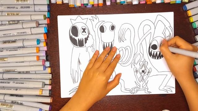 How to draw Rainbow Friends from Roblox смотреть онлайн