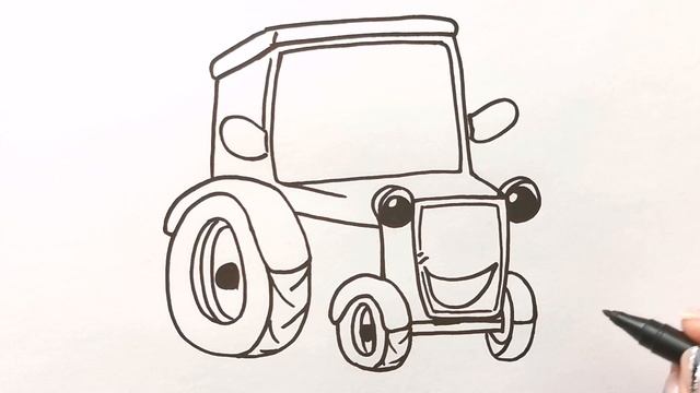 Как нарисовать ЗЕЛЕНЫЙ ТРАКТОР для детей / Нарисуй Ка смотреть онлайн