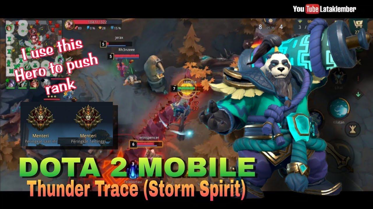 PUSH RANK DOTA 2 MOBILE - THUNDER TRACE gameplay смотреть онлайн