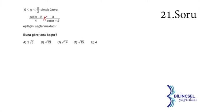 AYT Testmatik Matematik Deneme 9 Çözümleri смотреть онлайн