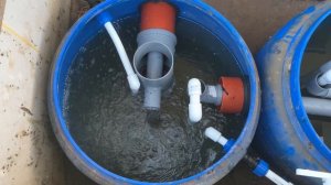 Септик из бочек с аэрацией (биостанция), первый запуск